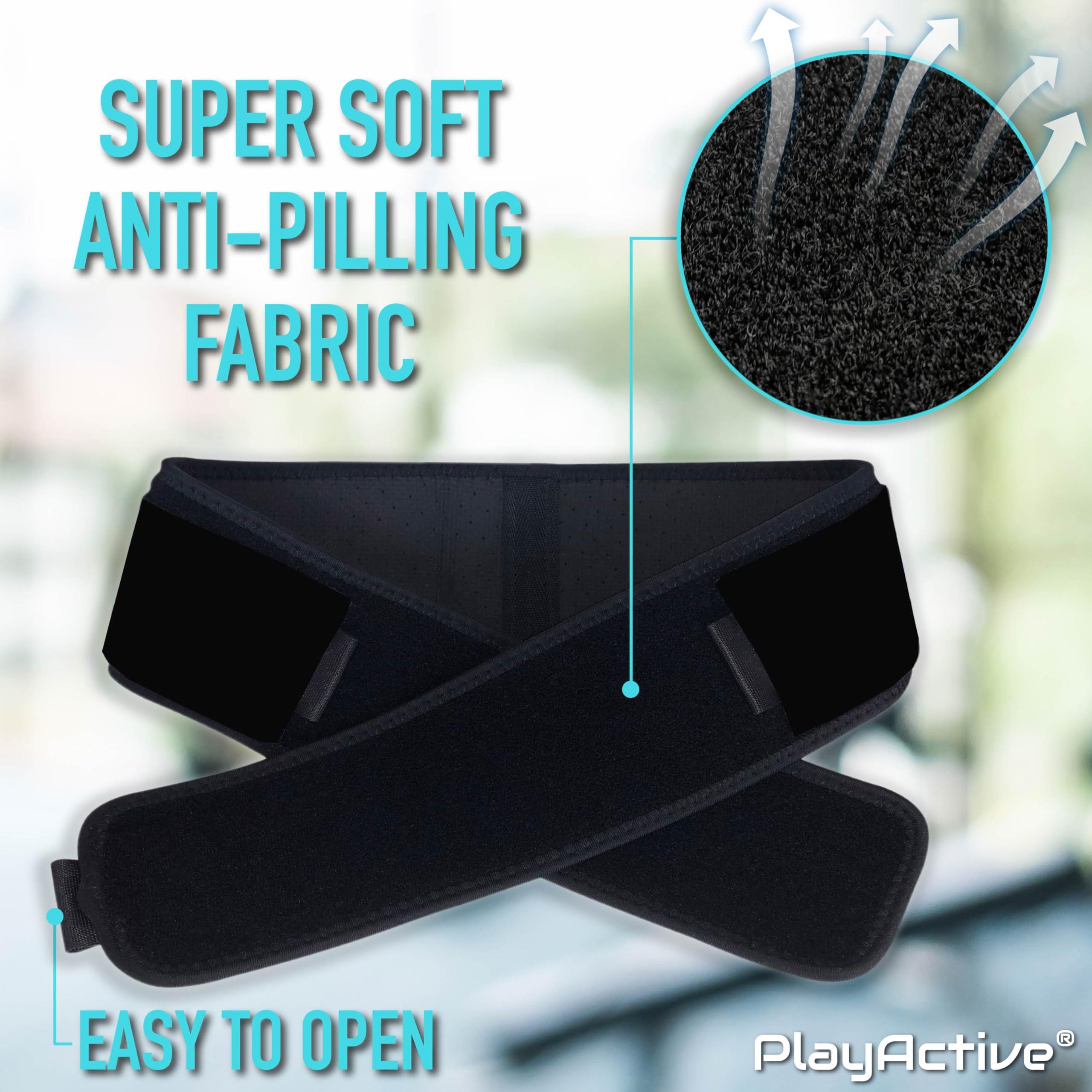 PlayActive PlayActive Sacroiliac SI Joint Hip Belt - Sciatica Belt and Lower Back Support Brace for Women and Men - Hip Braces for Hip Pain - Pelvic Support Belt, Trochanter Belt for Pain Relief (XL-XXL/Black)