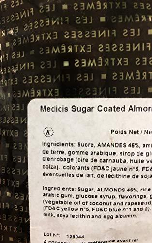 MEDICIS Medicis Premium Candied Almond Dragees (French Jordan Almonds) Sugar Coated Candies Ideal as a Party Favor for Weddings and Baby Showers 75 count bag 8.8oz (Green)
