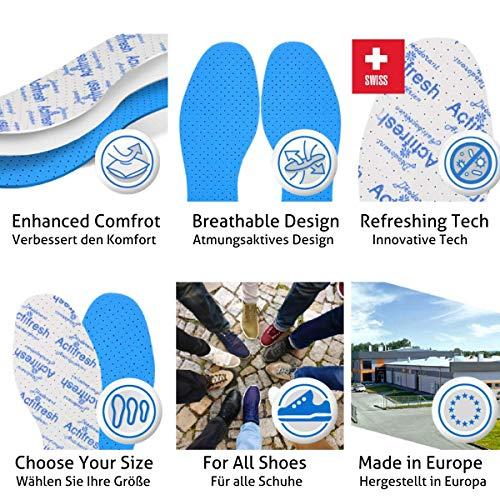 Kaps Odor Control Insoles - Kaps Actifresh - Shoe Insoles Made in Europe - (Women/US 9/40 EUR)