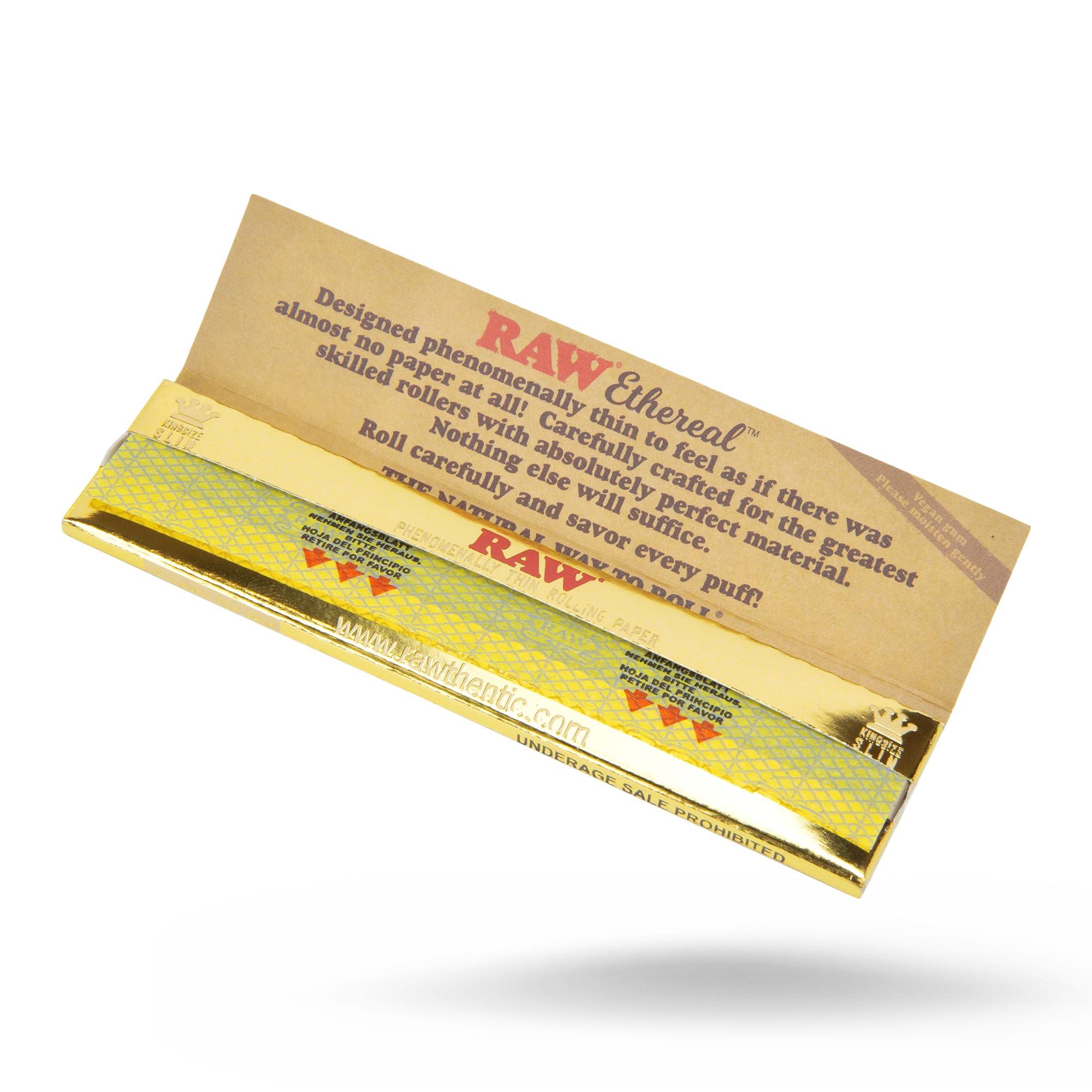 RAW RAW Ethereal King Size - 5 Pack - 32 Leaves Per Pack = 160 Leaves