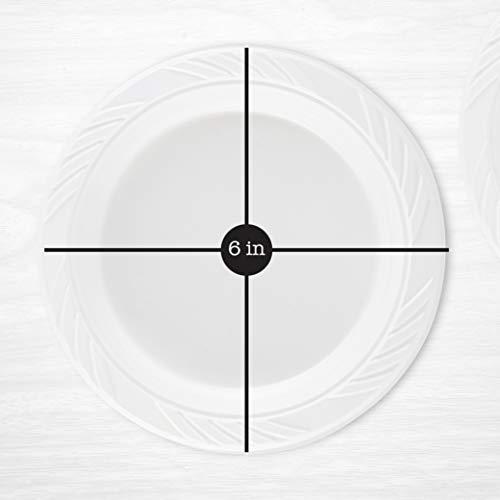 PLASTICPRO PLASTICPRO 200 Count Disposable 6 Inch White Plastic Dessert Plates