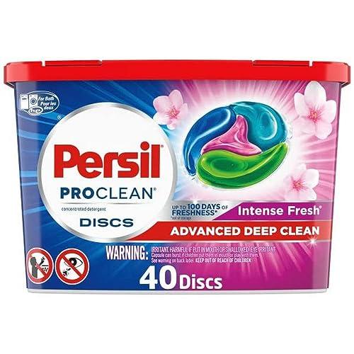 Persil Persil Discs Laundry Detergent Pacs, Intense Fresh, High Efficiency (HE) Compatible, Laundry Soap, 40 Count