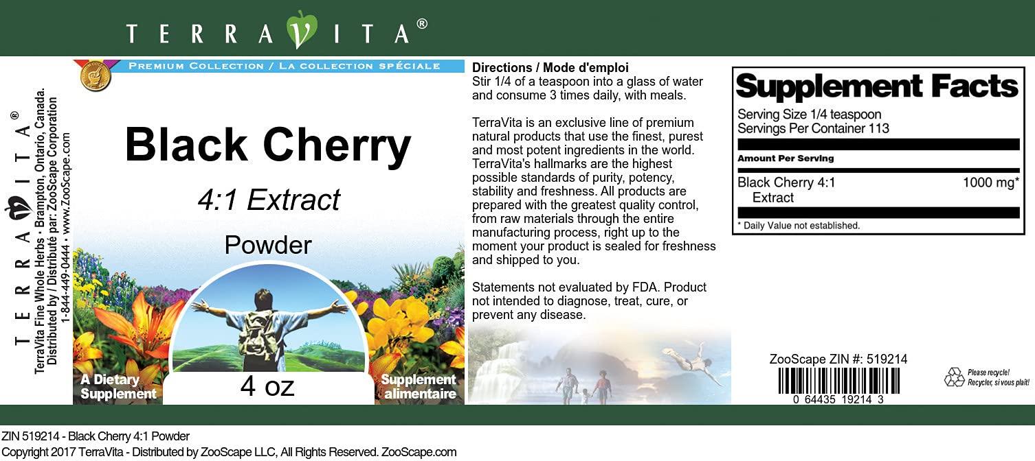 TerraVita Black Cherry 4:1 Powder (4 oz, ZIN: 519214)