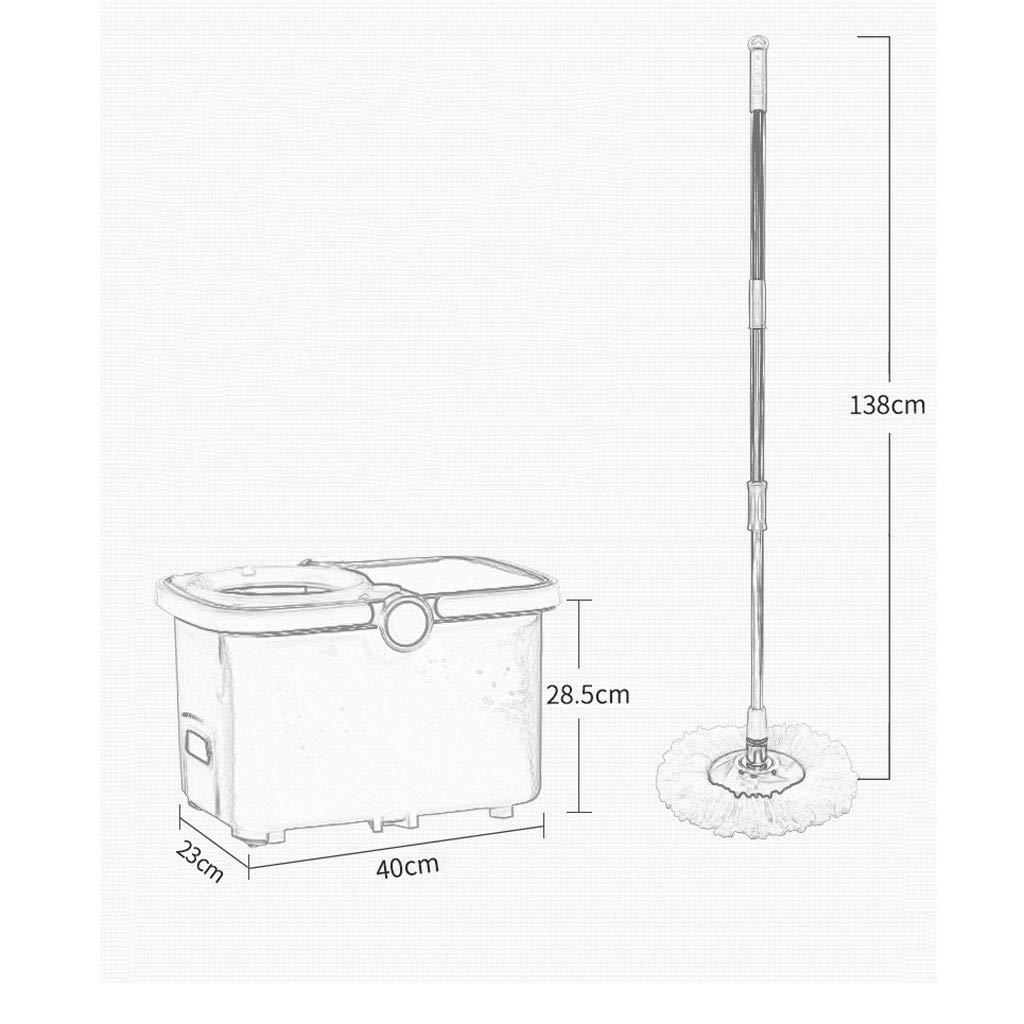 CGTENBS Spin Mop and Bucket Floor Cleaning System with 2 Microfiber Mop Heads for Home, Office and Kitchen