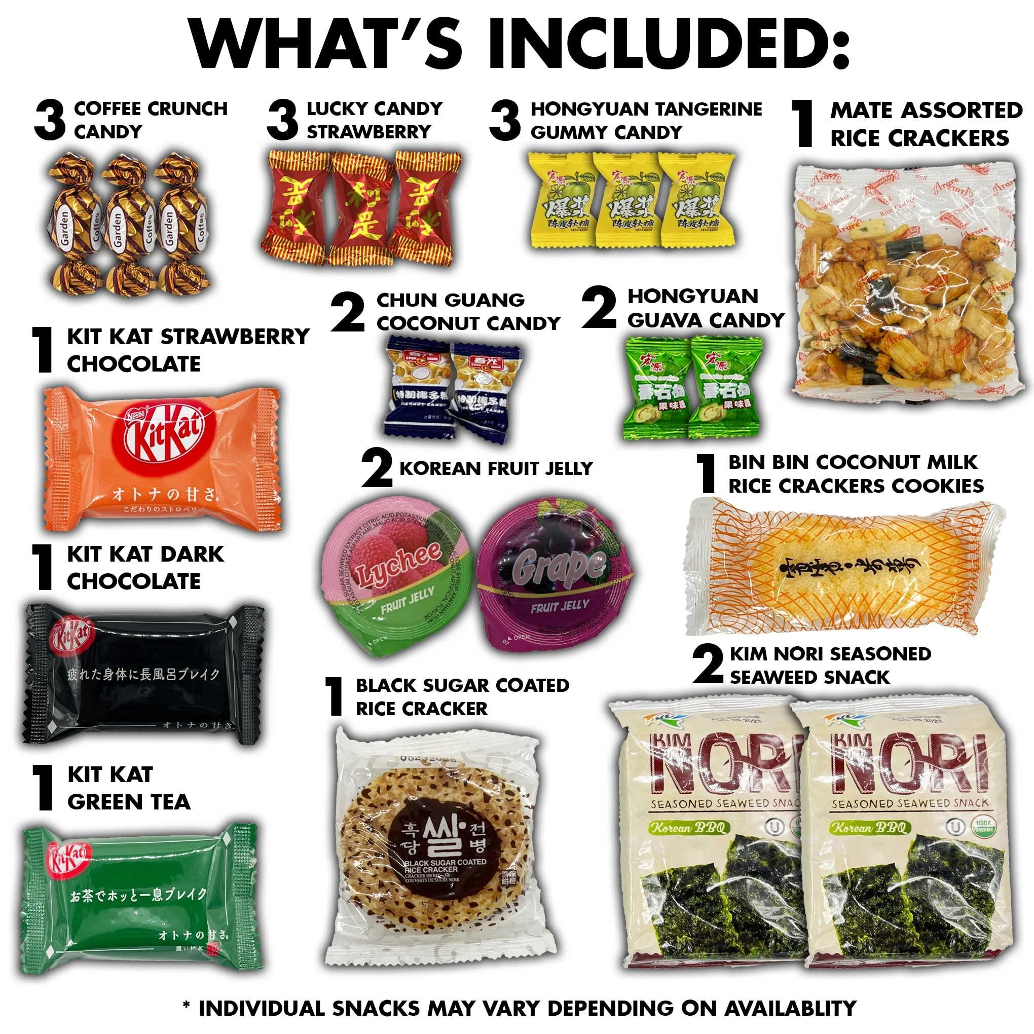 Chattering Chimps Asian Snacks and Candy Care Package 50 Count Variety Pack