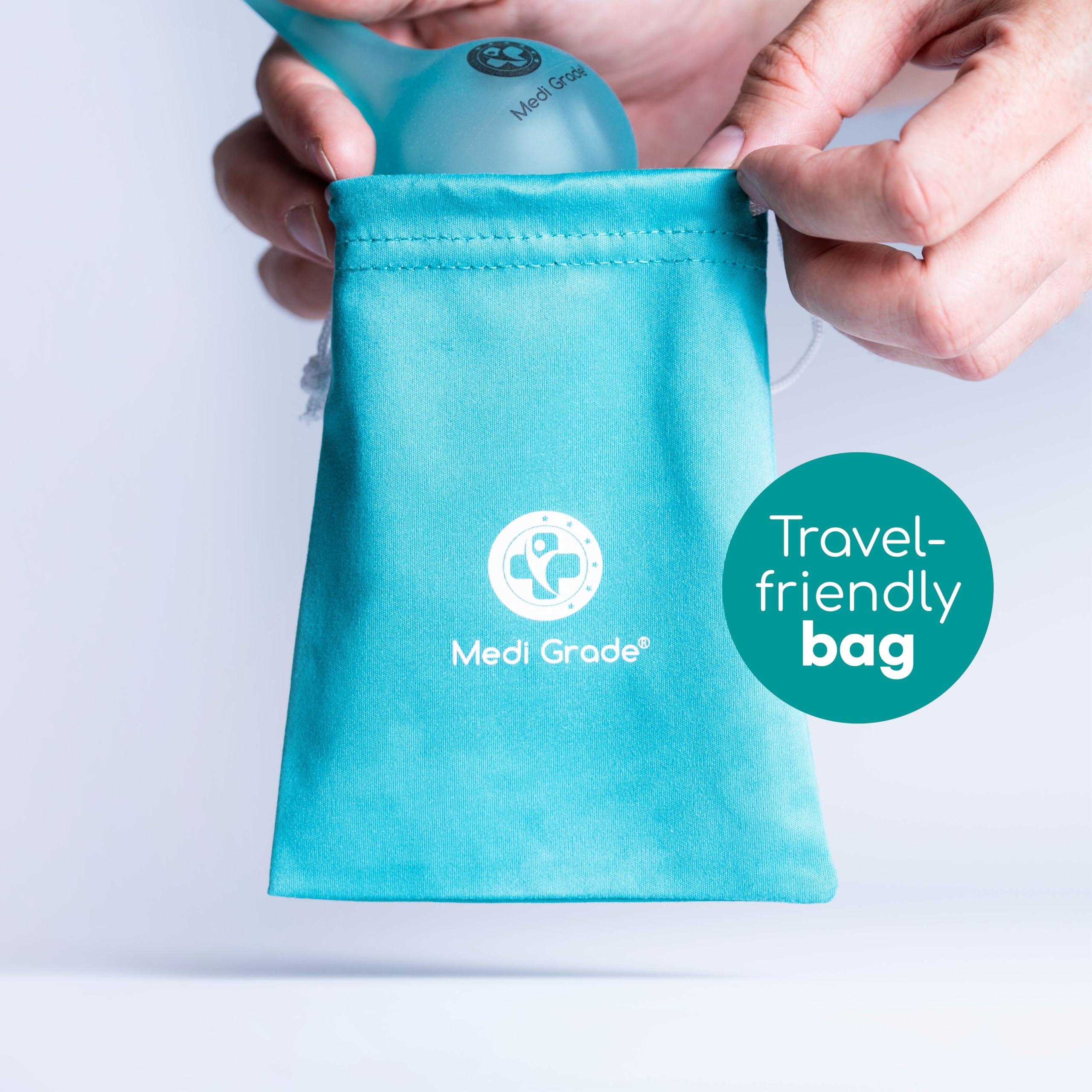 Medi Grade Medi Grade Ear Bulb Syringe - Effective Ear Wax Removal Tool with Add-on Quad-Stream Tip - Travel-Friendly Ear Cleaning Kit for Gentle Ear Cleaning - Ear Flusher for Ear Wax - 2.54 fl oz