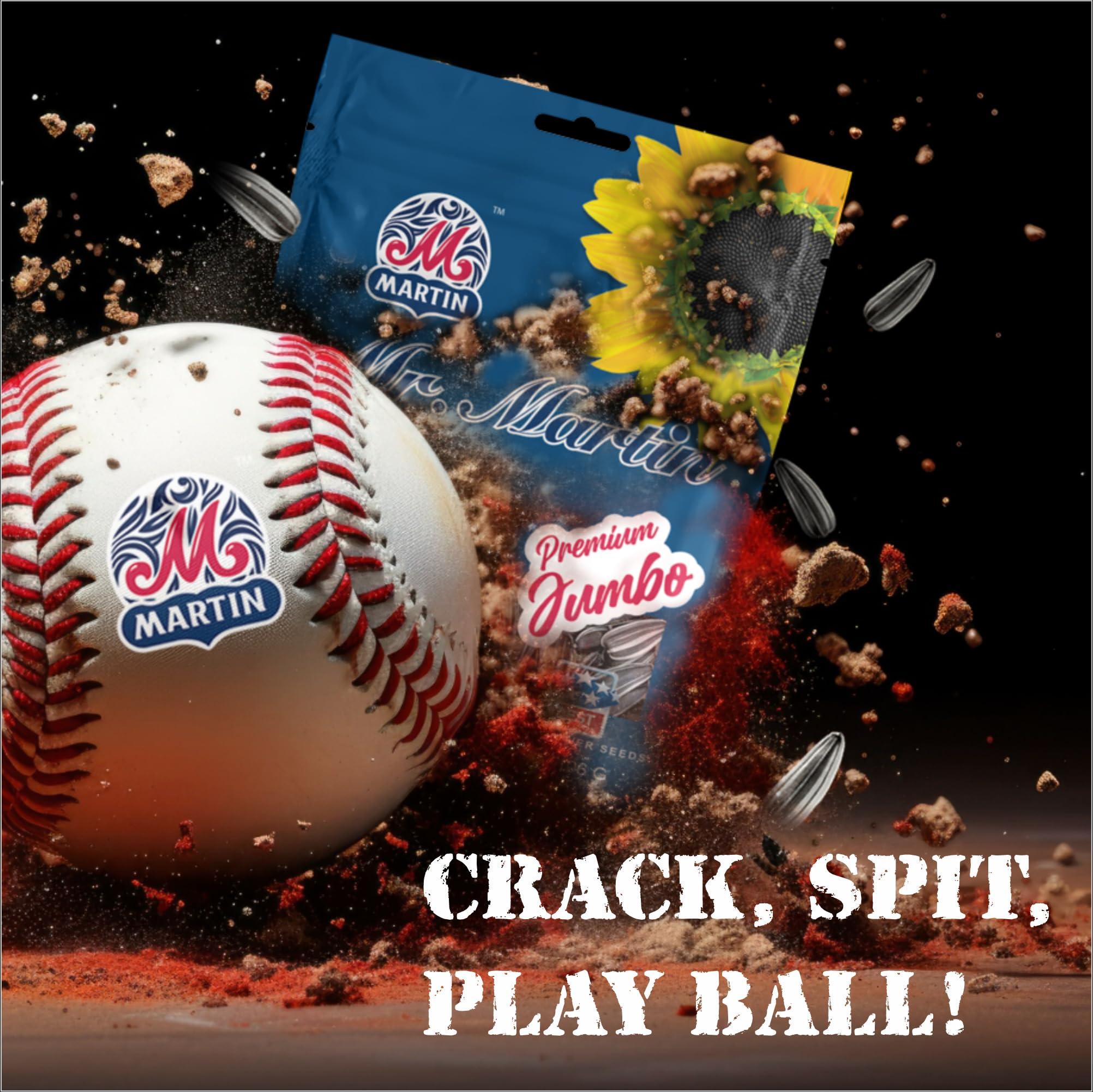 MR. MARTIN MR. MARTIN Premium Jumbo Salted Sunflower Seeds to eat, Roasted, Keto Friendly Snack, Kosher, Non-GMO, Vegan - 3.75 oz, 16 Pack