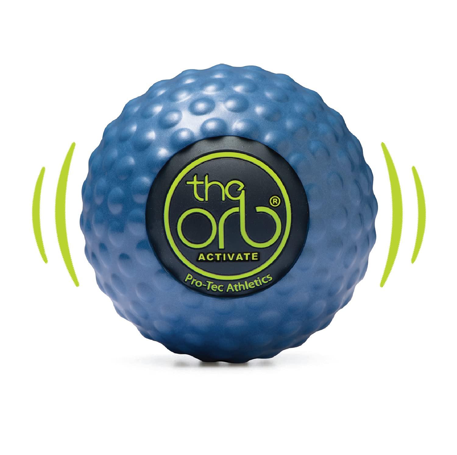 Pro-Tec Athletics Pro-Tec Athletics Orb Activate Vibrating Massage Ball 4.5, Blue, Deep Tissue, Muscle Relief, Hamstring, Quadriceps, Calf, Multi-Directional, Enhance Performance, Adult, Easy to Use, Working Out