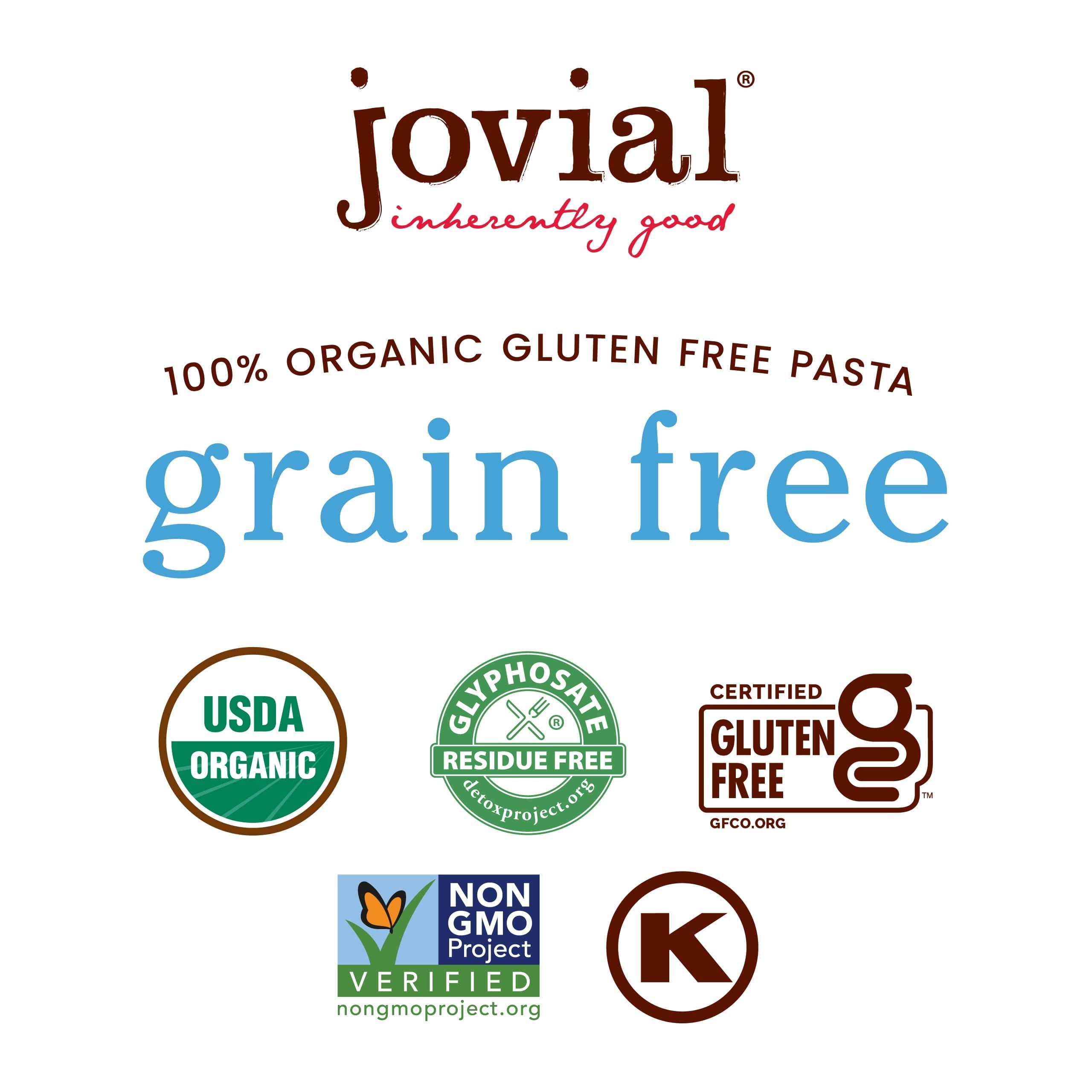 Jovial Jovial Grain-Free Cassava Fusilli - Cassava Fusilli Pasta, Paleo Friendly Pasta, Grain-Free, Certified Gluten-Free, USDA Certified Organic, Non-GMO, High-Fiber - 8 Oz (Pack of 6)
