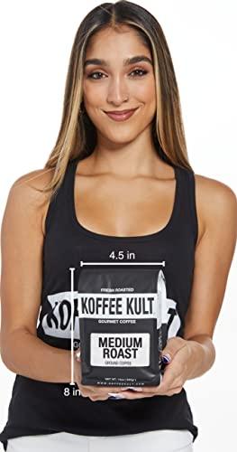 Koffee Kult Koffee Kult Koffee Kult Medium Roast Smooth and Flavorful Medium Roast Ground Coffee - Perfect for a Relaxing Cup Anytime (Medium Roast, 12oz)