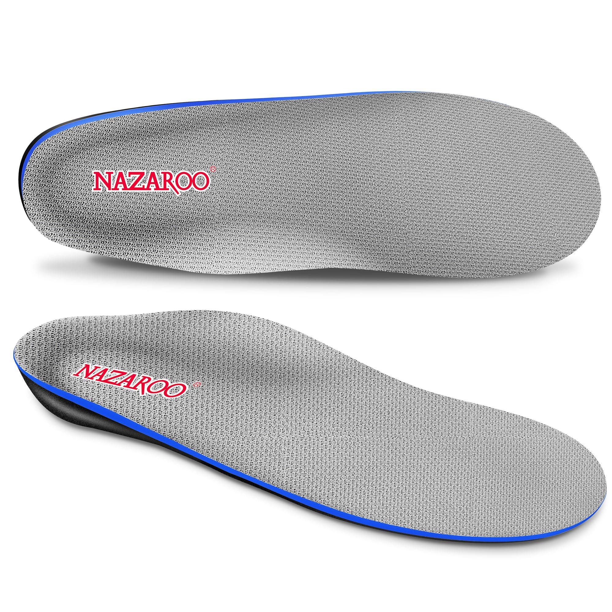 NAZAROO Shoe Insoles Arch Support Inserts Orthotic Insoles for Plantar Fasciitis, Flat Feet, High Arch, Pronation, Heel Spurs & Foot Pain