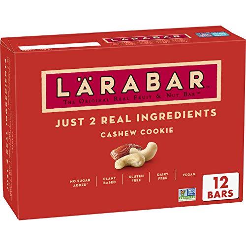 LÄRABAR Larabar Cashew Cookie, Gluten Free Vegan Fruit & Nut Bars, 1.7 oz, 12 ct