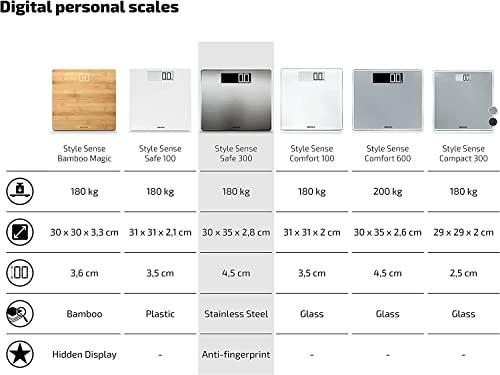 Soehnle Soehnle Style Sense Safe Electronic Bathroom Scale - 300 Scale, Stainless Steel