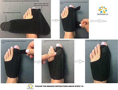 Patri Products, LLC BunionToe Stretcher/Separator/Corrector(2 Pieces) & Compression Foot Sock (1 Pair) for bunions, hammertoes, Deformed Painful Toes, for Men and Women, Pain Free Treatment Relief (Black, L/XL)