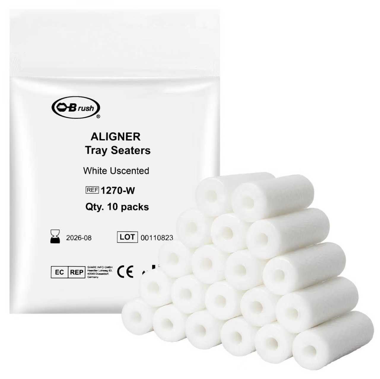 B Rush 20 Pcs Chewie For Invisalign Aligners, Aligner Tray Seaters For Invisible Braces, Dental Aligner Trays Seater Chewie, Orthodontic Aligners Teeth Chompers Unscented Flavor Pack Of 2 (Unscented)