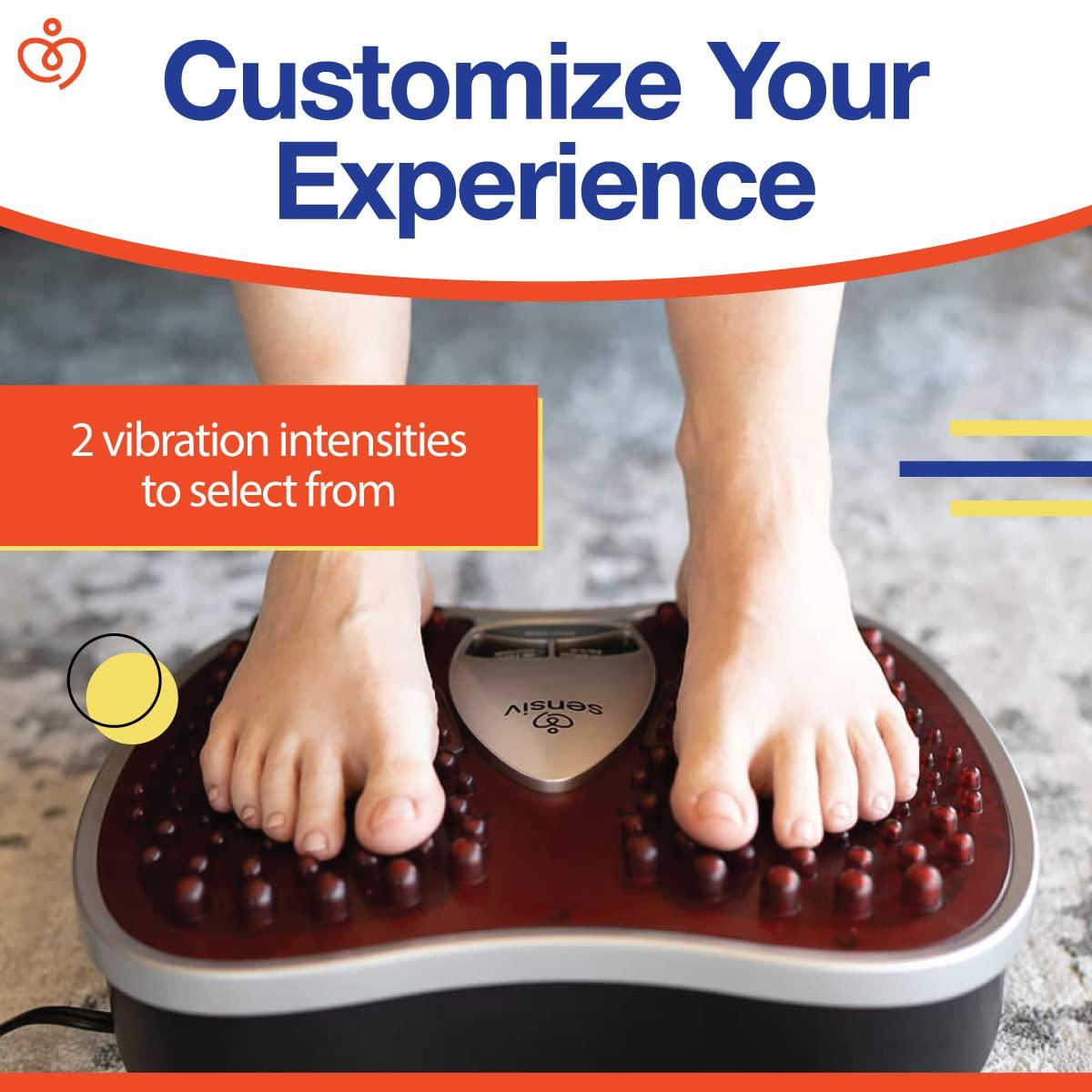 Sensiv Sensiv Acupressure Foot Massager for Blood Circulation and Pain Relief for Foot Pain and Plantar Fasciitis Relief Infrared Heat with Adjustable Vibration