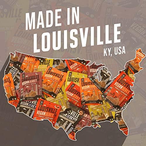 Louisville Vegan Jerky Louisville Vegan Jerky - Smoked Black Pepper, Vegetarian & Vegan-Friendly Jerky, 21 Grams of Non-GMO Soy Protein, 240 Calories Per Bag, Gluten-Free Ingredients (3 oz, 5-Pack)