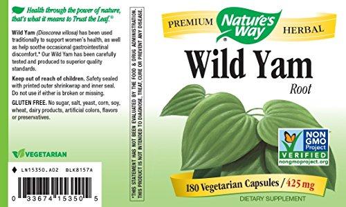 Nature's Way Nature's Way Wild Yam, 180 Vcaps, 425mg (Pack of 2)