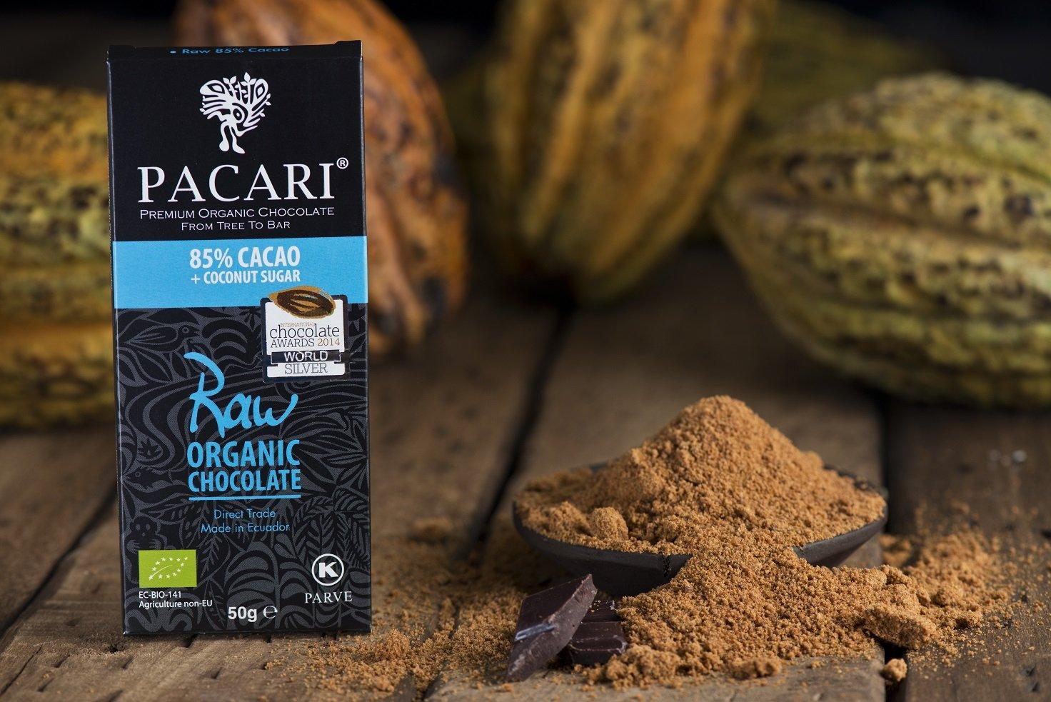 PACARI Pacari Ecuadorian Organic Chocolate Raw 85%, 50 Gram, 1.76 Ounce