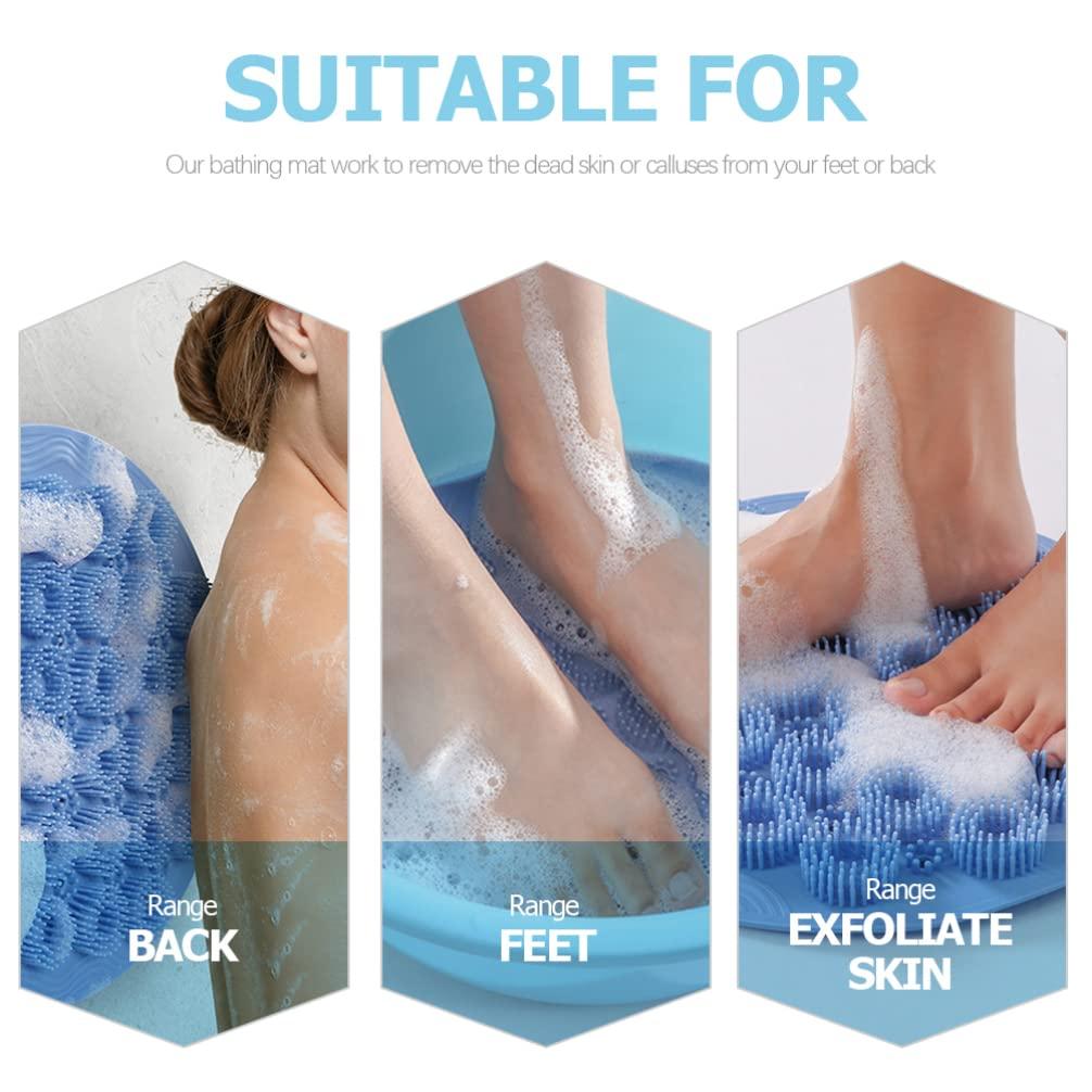 FOMIYES Back Bath Brush Shower Wall Back Scrubber Shower Wall Mounted Back Scrubber Therebye Back Scrubber Hands Silicone Back Scrubber for Shower for Men Decorative Back Scrubber