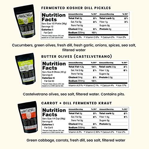 Olive My Pickle Real Fermented & Probiotic Sauerkraut for Gut Health - BIG FERMENT BUNDLE (6 PACK) by Olive My Pickle