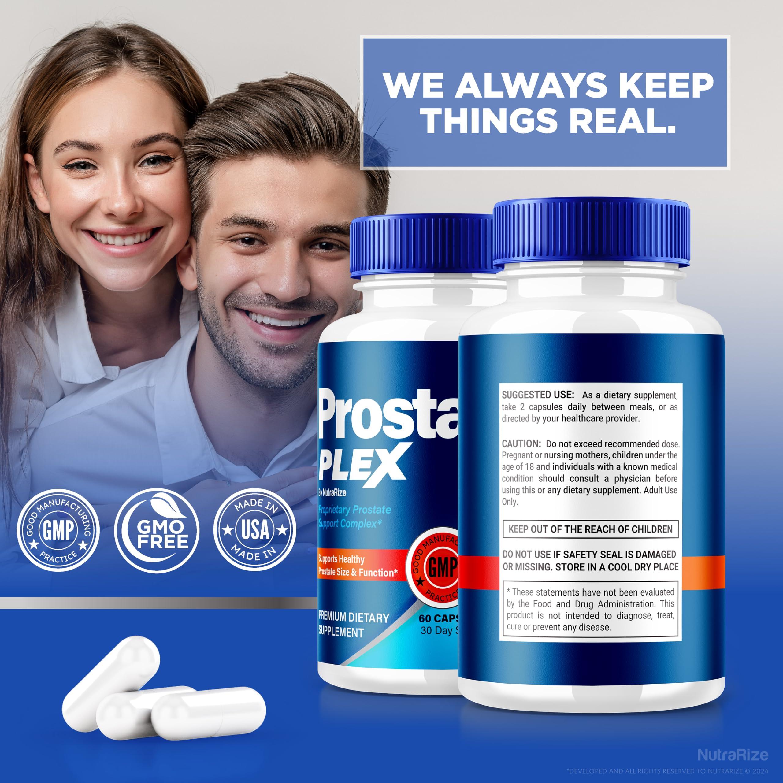 NutraRize NutraRize Prosta Plex, ProstaPlex All Natural Supplement to Support Prostate Heath, Official Formula to Regain Control & Support Overall Wellness, Prosta Plex Plus Reviews (60 Capsules)