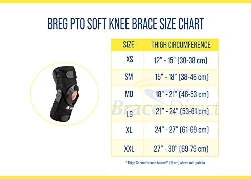 Breg Breg PTO Soft Knee Brace, Airmesh with Open Back (All Sizes) (Right Knee, XX-Large)
