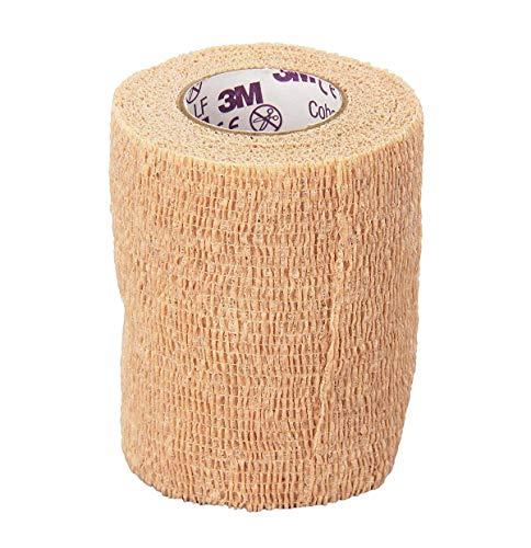 3M 3M 66426 Coban Self-Adherent Wrap Compress or Protect Wound Sites and Immobilize Injuries, Tan, 3\" Width, 5yds Length
