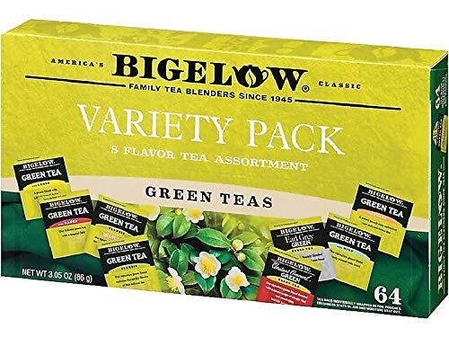 Bigelow Green Tea Assortment, Assorted Styles, 64 Tea Bags/Box