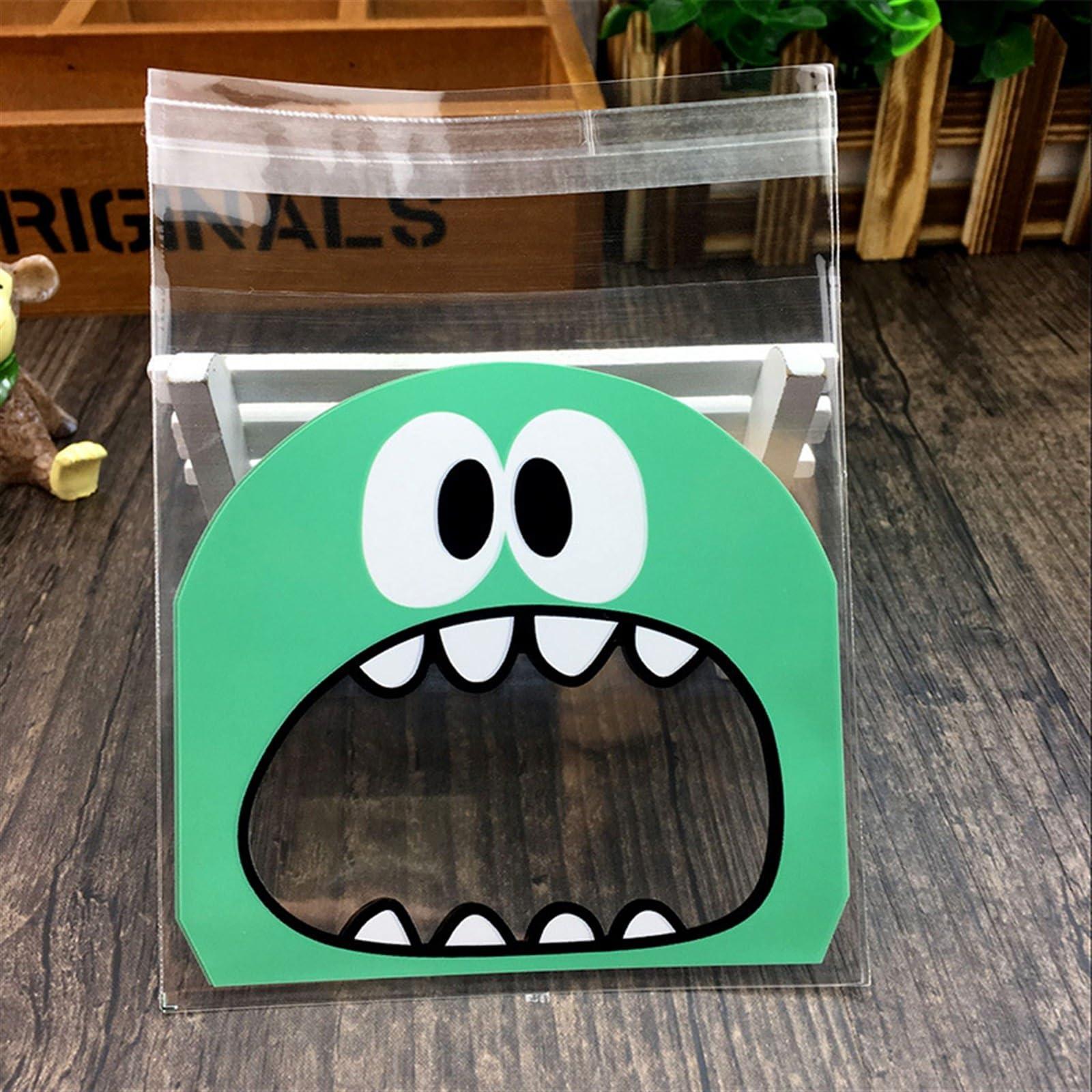 HMLTD Christmas Gifts Boxes Surprise Gift Box 50/100pcs Cute Monster Sharp Teeth Plastic Bags Xmas Gift Packaging Bags Wedding Candy Bag OPP Bags Birthday Easter Party Decor Gift Boxes for Presents, Shirt,