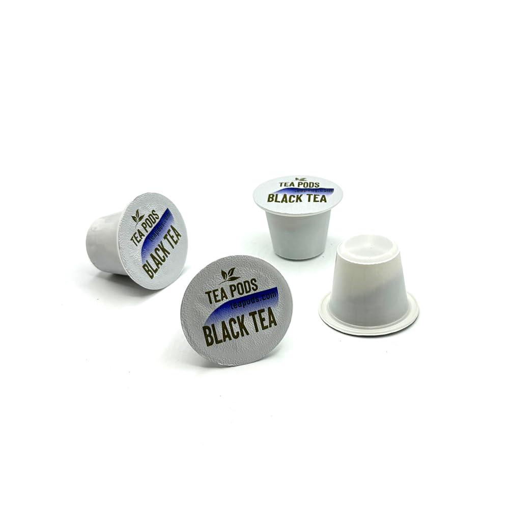 TEA BOQUETE Black tea pods compatible with Nespresso OriginalLine, single serve ceylon tea capsules for coffee brewing machines - Pack of 10 pods