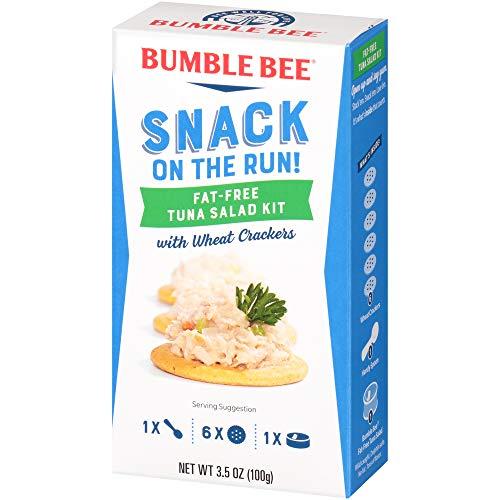Bumble Bee Bumble Bee Snack On The Run Fat-Free Tuna Salad with Crackers Kit- Ready to Eat, Spoon Included - Wild Caught Tuna - Shelf Stable & Convenient Protein Snack, 3.5 Ounce Boxes (Pack of 12)