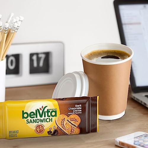 Belvita belVita Breakfast Sandwich Dark Chocolate Creme Breakfast Biscuits, 8 Packs (2 Sandwiches Per Pack)