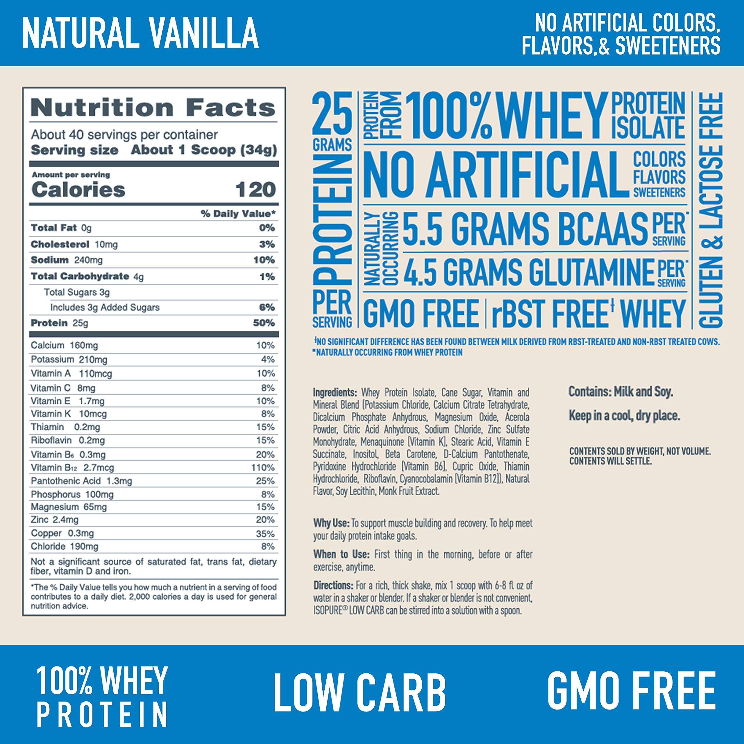 Isopure ISOPURE Vanilla Whey Protein Isolate, 48 OZ