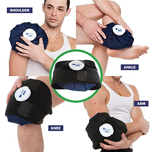 SunnyBay SunnyBay Refillable 11 in Ice Bag with 28 in Strap - Reusable Washable Medical Icing Pack - for Ankle, Knee, Neck, Shoulder Injuries- Cold Therapy Muscle Pain Relief