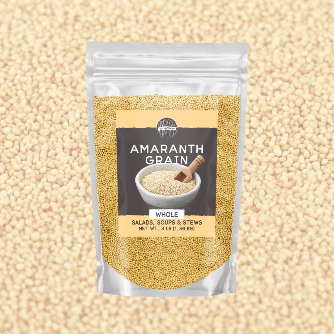 BIRCH & MEADOW Birch & Meadow Whole Amaranth Grains, 3 lb, Non-GMO, Soups & Salads, Complete Protein