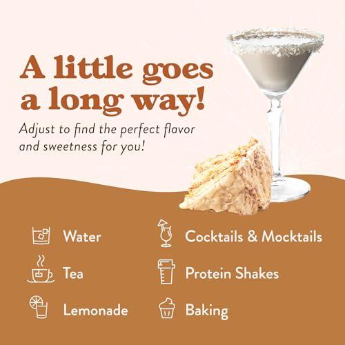 Jordan\'s Skinny Mixes Jordan\'s Skinny Syrups Sugar Free Coffee Syrup, Italian Wedding Cake Syrup Flavor, Zero Calorie Flavoring for Latte, Protein Shake, Cocktail & More, Gluten Free, Keto Friendly, 25.4 Fl Oz, 1 Pack