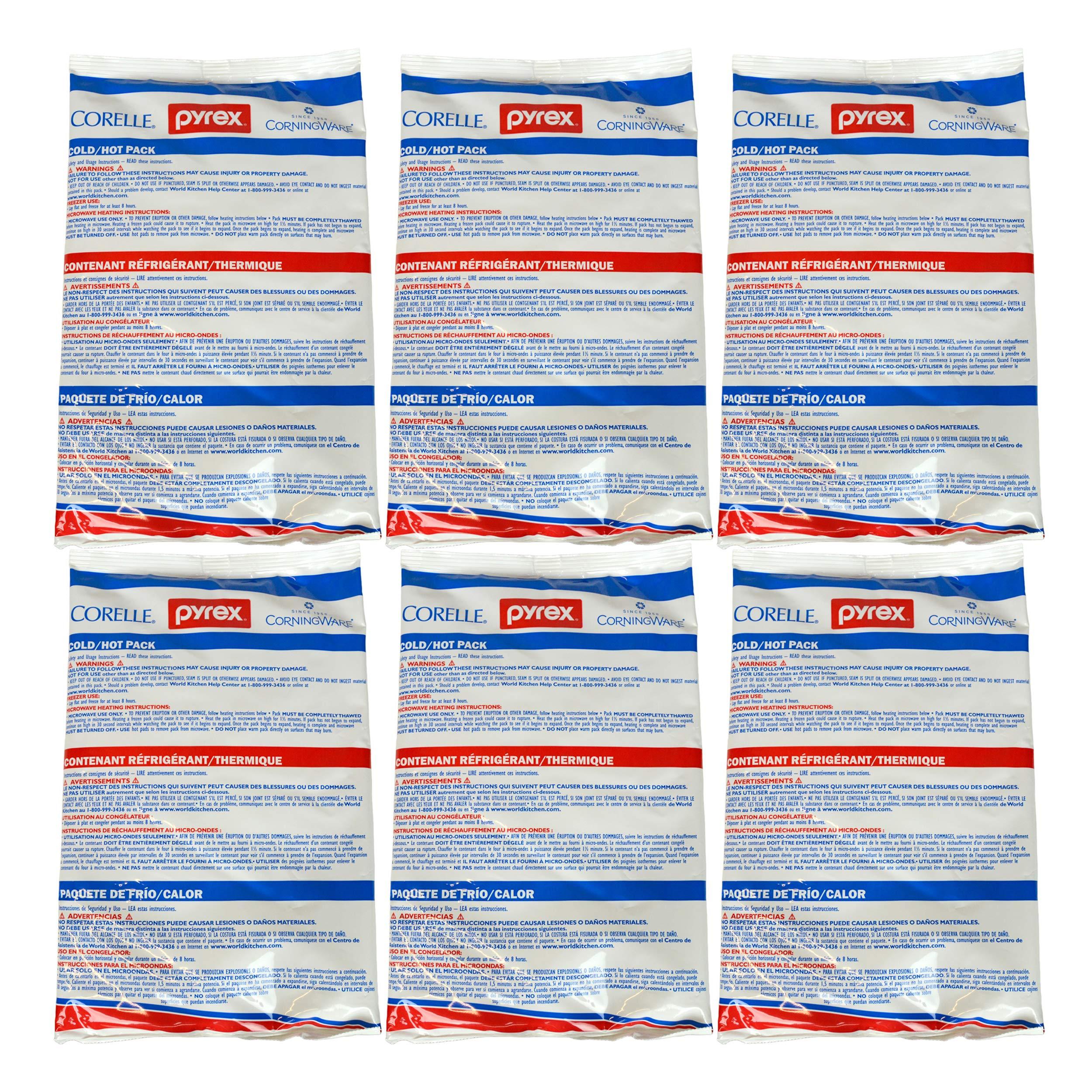 Pyrex Pyrex Portables Large 11\" x 7\" Hot/Cold Pack - 6 Pack Made in The USA