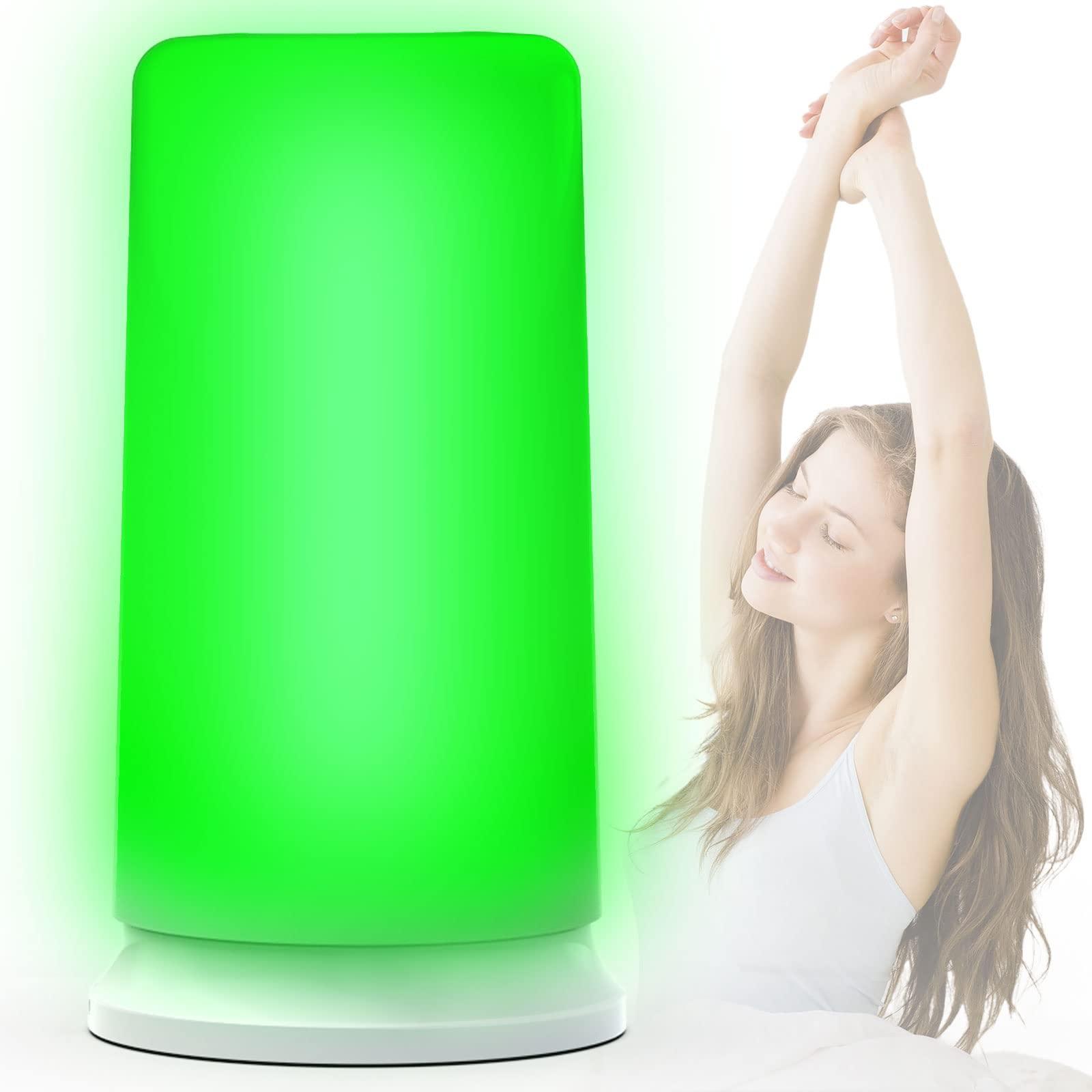 Jitesy Green Light Therapy Lamp for Migraines, Headaches, Insomnia, Anxiety Relief, Light Sensitivity, White Light Therapy Lamp, Soft Green & White Mode for Fast Asleep
