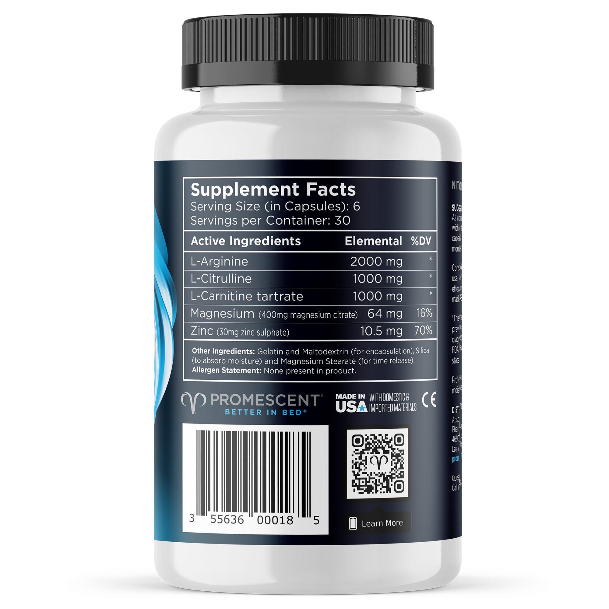 Promescent VitaFLUX Triple Power Nitric Oxide Supplement for Male Performance + VitaFLUX Women\'s Nitric Oxide Booster Supplement, Increase Circulation, Boost Energy & Heart Health, Performance, Stamina, Energy