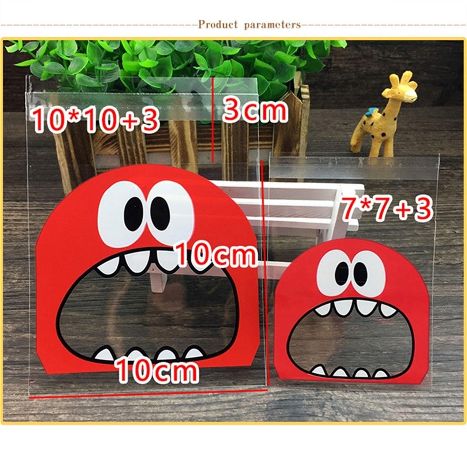 HMLTD Christmas Gifts Boxes Surprise Gift Box 50/100pcs Cute Monster Sharp Teeth Plastic Bags Xmas Gift Packaging Bags Wedding Candy Bag OPP Bags Birthday Easter Party Decor Gift Boxes for Presents, Shirt,