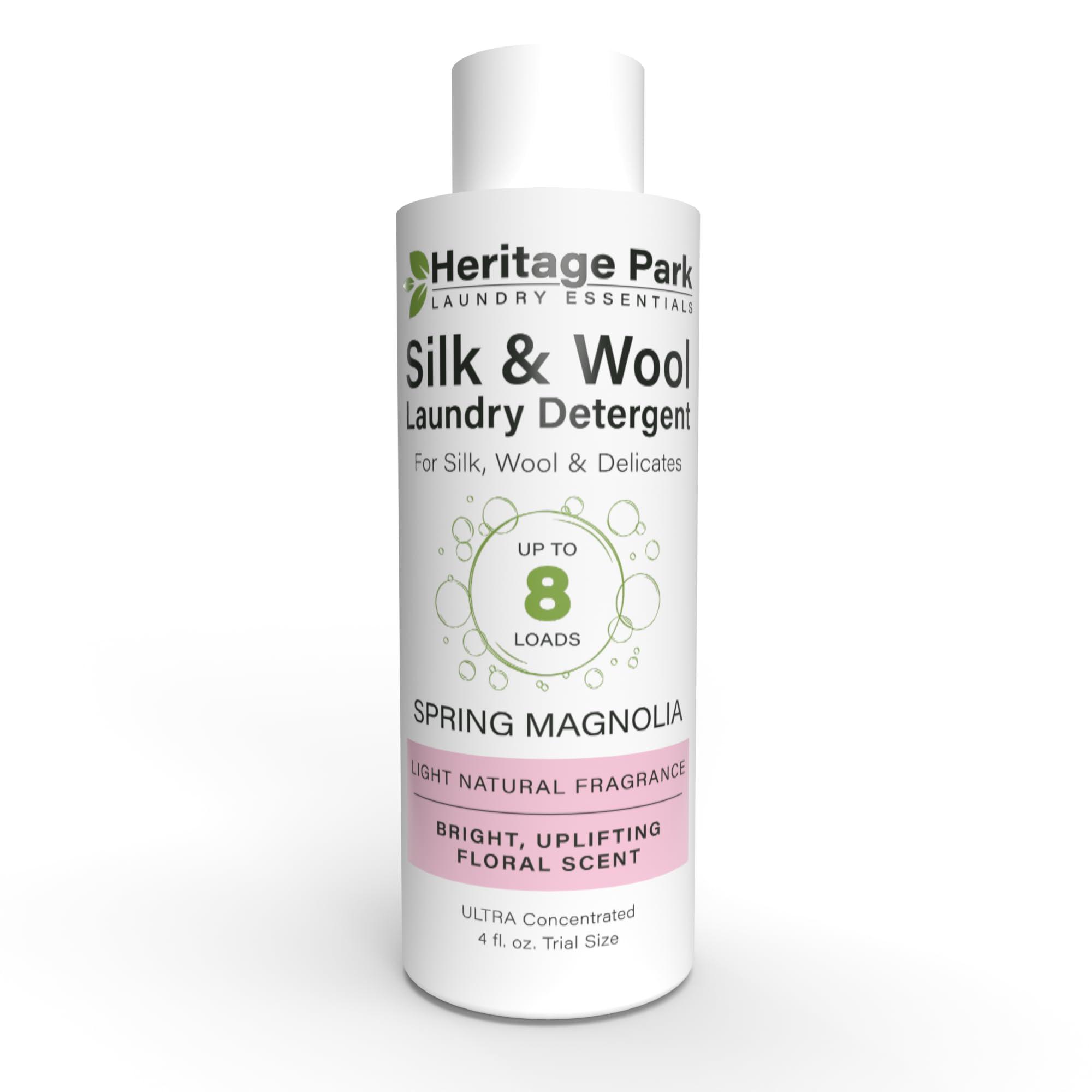 Heritage Park Laundry Essentials Heritage Park Silk & Wool Spring Magnolia Floral Scent, pH-Neutral Laundry Detergent - Enzymes-Free, Ultra Concentrated (4 fl oz Trial Size)