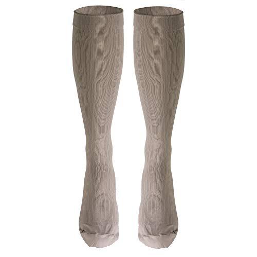 Truform Truform Compression Socks, 8-15 mmHg, Men's Dress Socks, Knee High Over Calf Length, Tan, Small