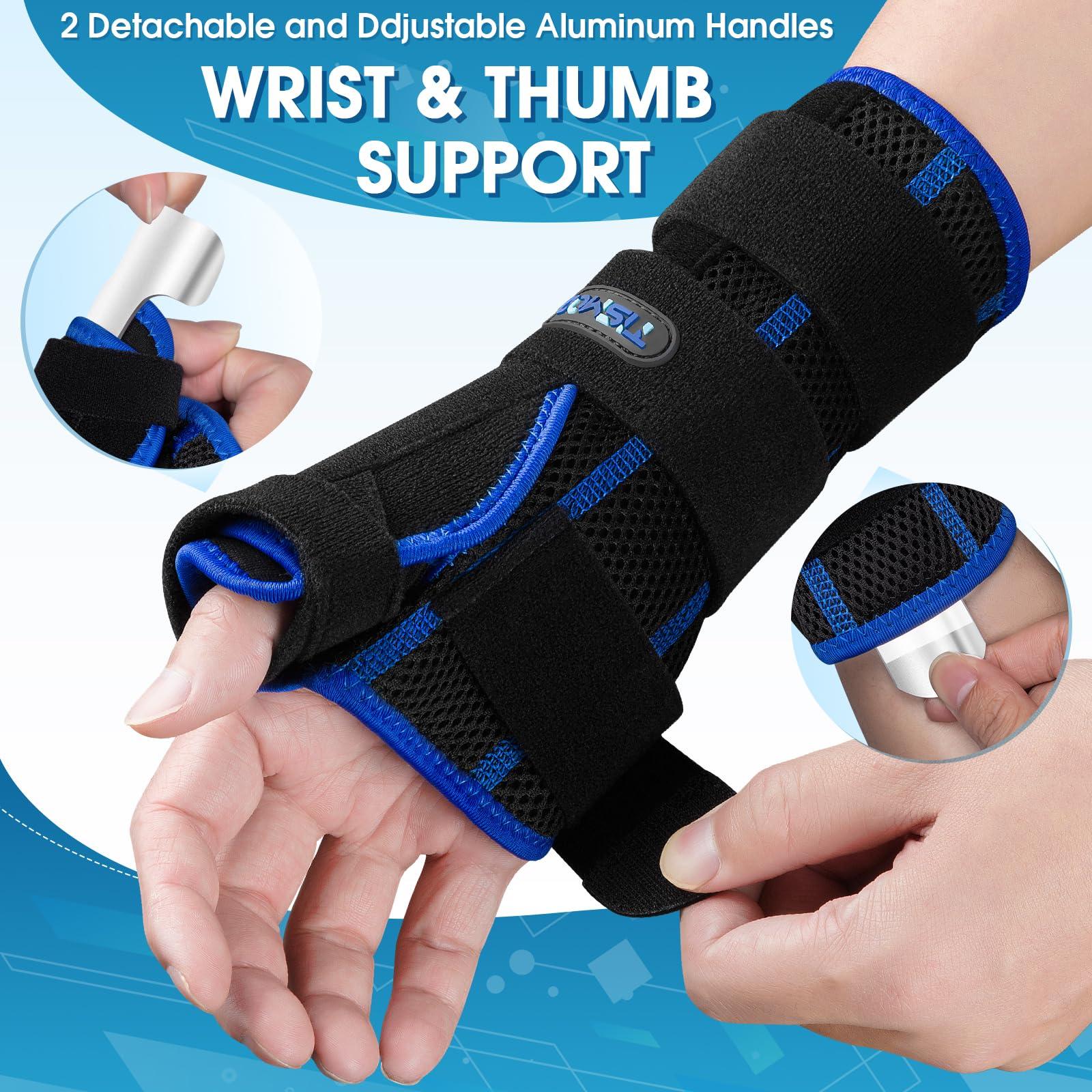 TISMOD TISMOD Carpal Tunnel Wrist Brace with Thumb Support,Adjustable Night Thumb Spica Splint Right Left Hand,Wrist Guard Stabilizer Support for Tendonitis,sprain,syndrome,De Quervain\'s Tenosynovitis