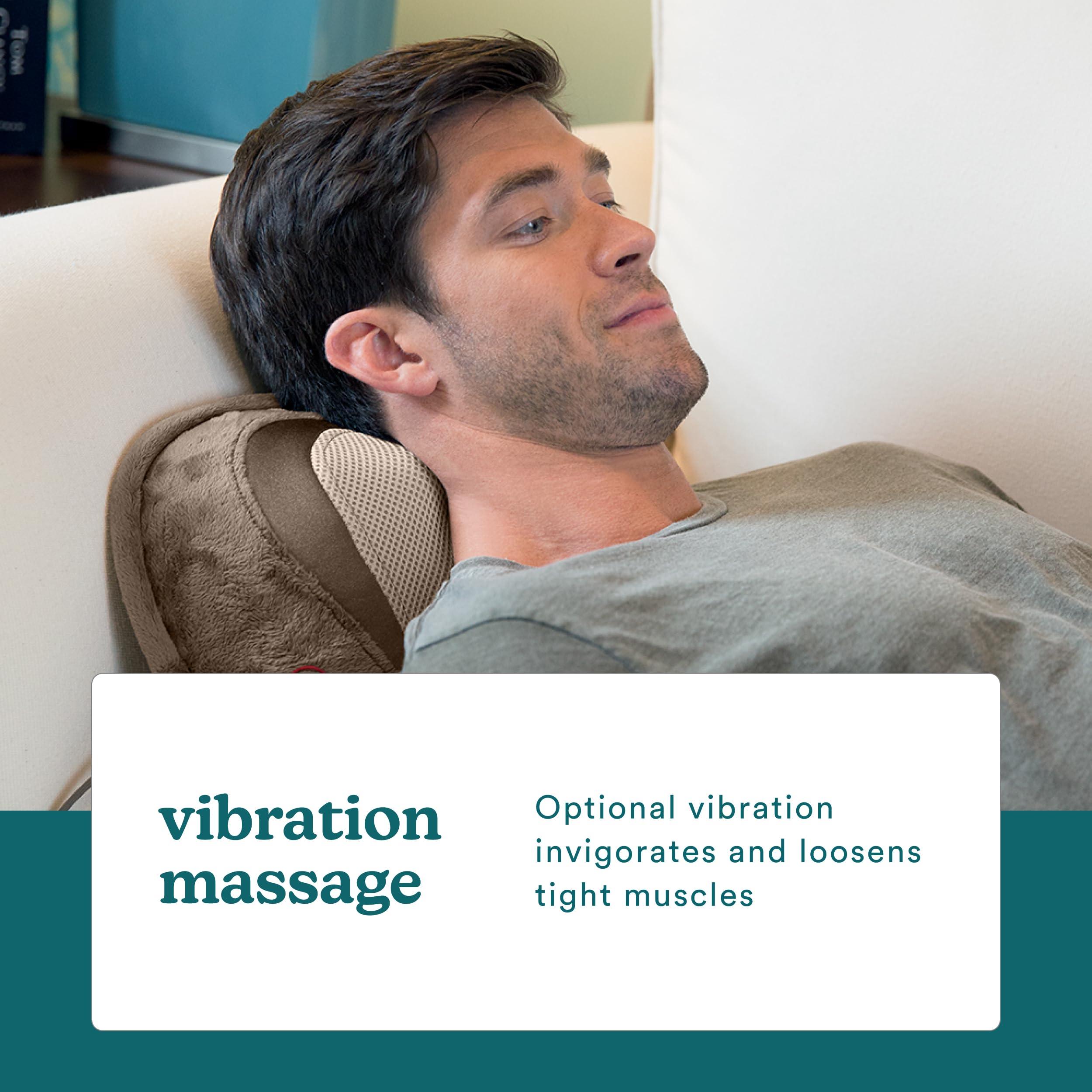 Homedics Homedics Back and Neck Massager, Portable Shiatsu All Body Massage Pillow with Heat, Targets Upper and Lower Back, Neck and Shoulders. Lightweight for Travel