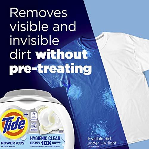 Tide Tide Hygienic Clean Heavy Duty 10x Free Power PODS Laundry Detergent, 63 count, Unscented, For Visible and Invisible Dirt