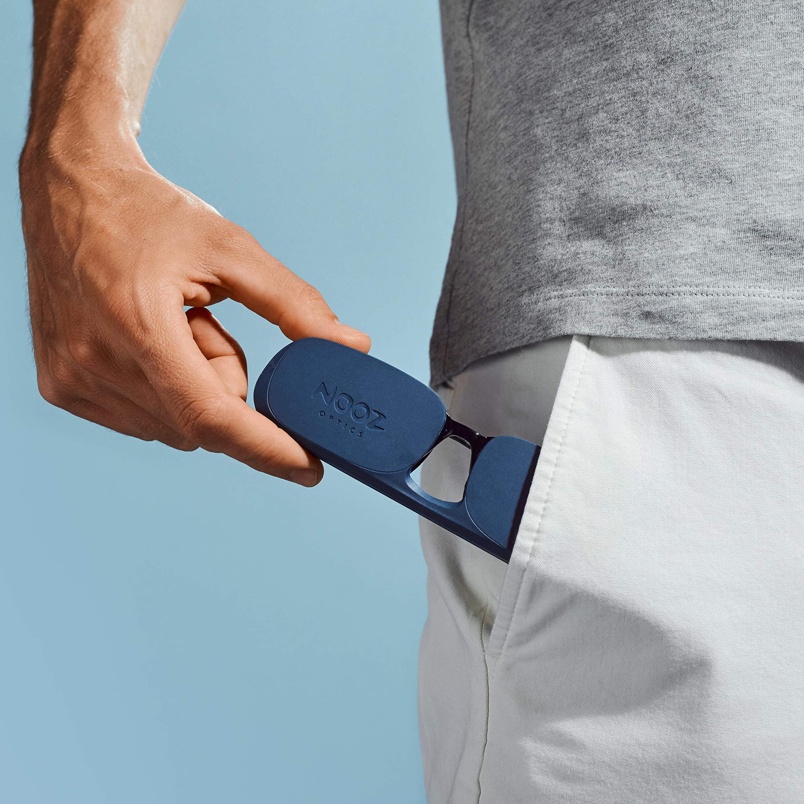 NOOZ NOOZ Optics Anti Blue Light Glasses - Lightweight Glasses Without Correction for Women & Men with Compact Case Cruz Round