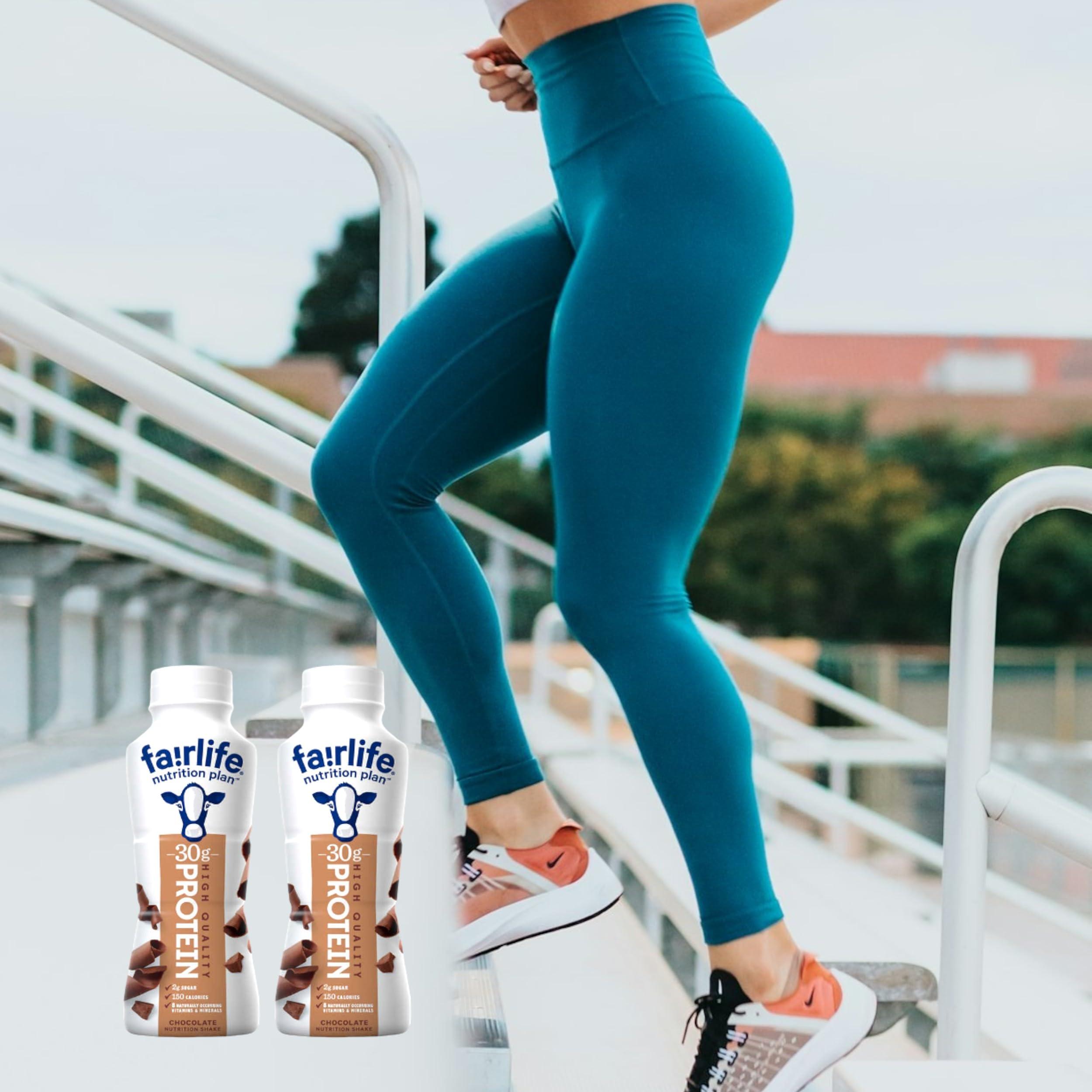 Sophley Fairlife Nutrition Plan High Protein Chocolate Shake, 12 pk. & a Sophley Individually Wrapped Red and White Flex Straws Set