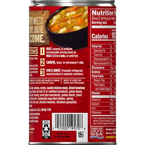 Campbell's Campbell’s Chunky Healthy Request Soup, Roasted Chicken Soup with Country Vegetables, 18.8 Oz Can (Case of 12)