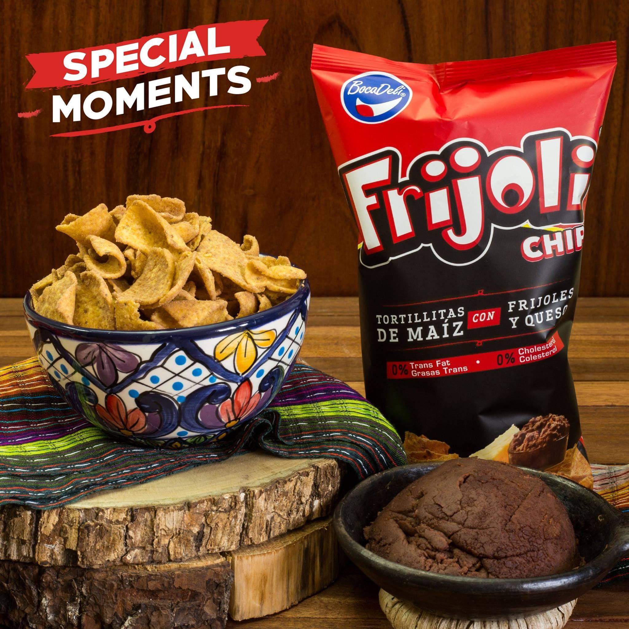 Bocadeli Bocadeli Frijoli Chips,5.29 oz, Bean Flavored Corn chips, Salvadoran Snacks (1 Pack)